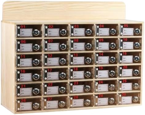 30-Slot Cell Phone Storage Cabinet - Secure Lockers for Offices, Classrooms & Gyms - Employee Safe Storage Solution - Durable & Reliable Organization System