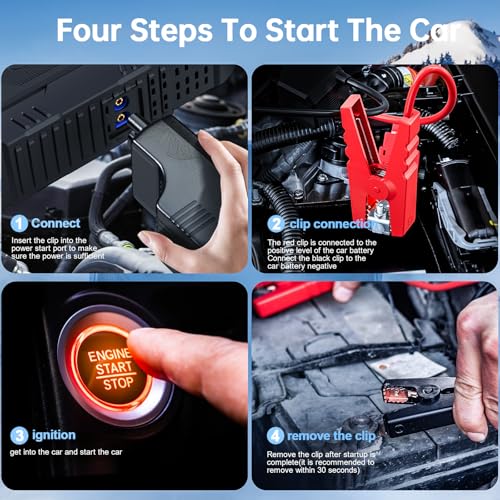 Image of 5000A Jump Starter with Air Compressor,A1 Car Jumper Starter with 150PSI Tire Inflator 12V Jump Box with LCD Display,Flashlight,Storage Case (Up 10L Gas /8L Diesel Engine