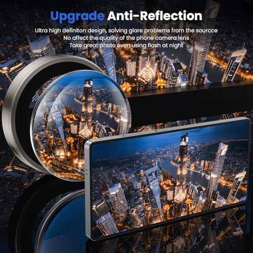 Image of WSKEN for Samsung Galaxy S25 Ultra Camera Lens Protector - Ultra Thin | Case Friendly, 9H Shatterproof Tempered Glass, Anti Scratch Metal Circle, Camera Screen Protector Cover Accessories, Grey