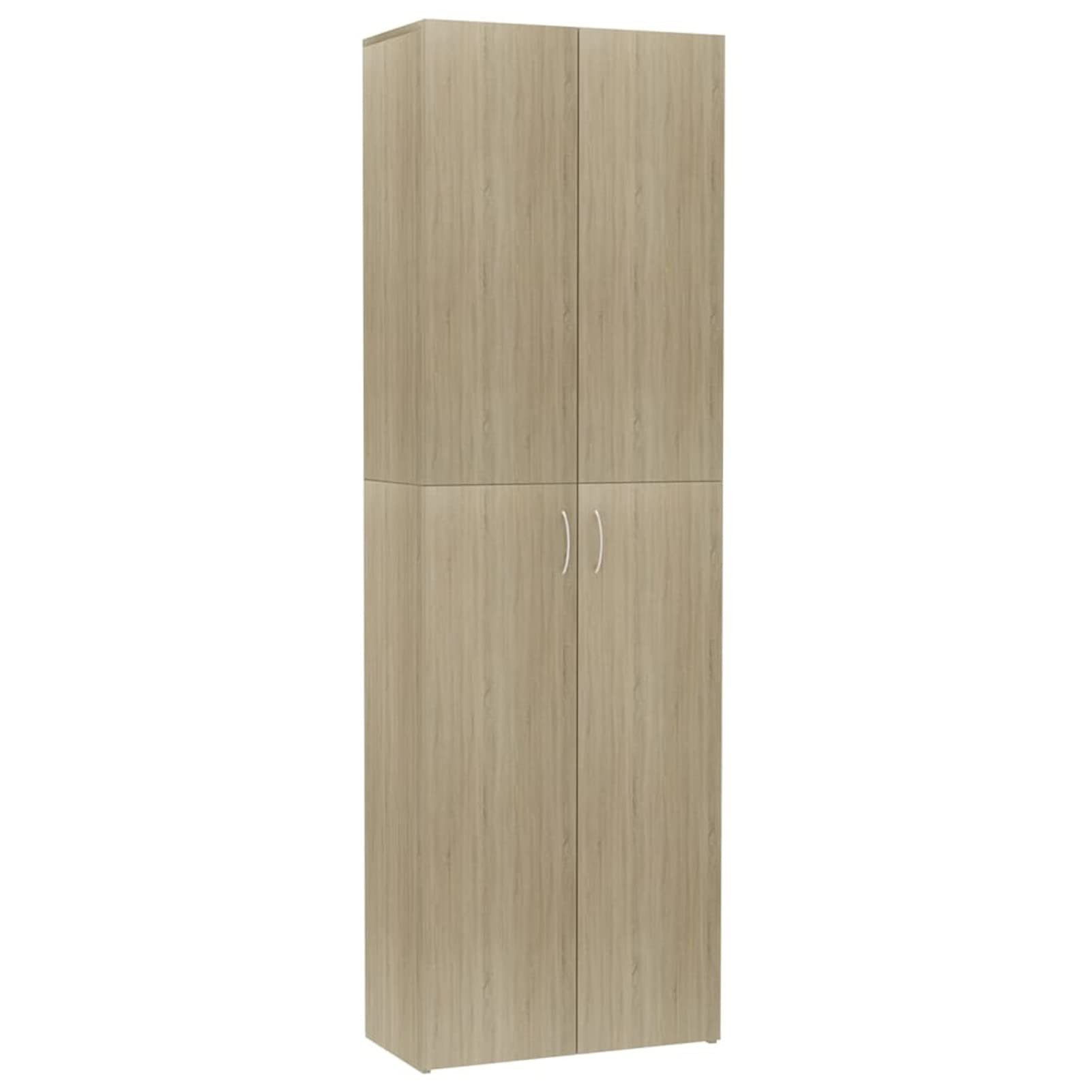 Armadio per Ufficio Rovere Sonoma 60x32x190cm Legno Multistrato,Armadio per Ufficio,Armadi Archivio,Armadio per Collezione per Ufficio-800300