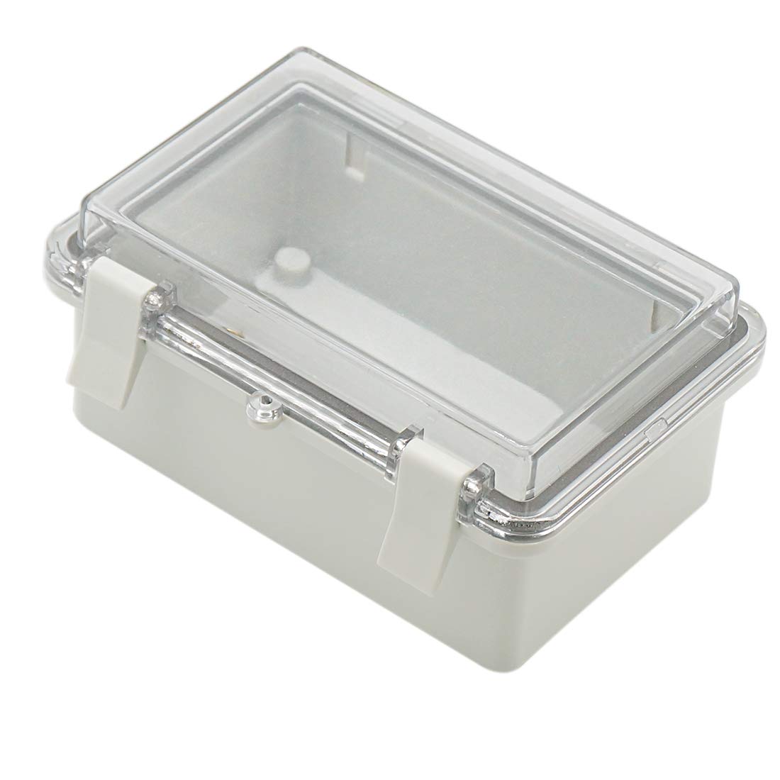 Zulkit Junction Box ABS Plastic Dustproof Waterproof IP65 Electrical Boxes Hinged Shell Outdoor Universal Project Enclosure Clear Cover with 2 Cable Glands 5.9 x 3.9 x 2.8 inch (150x100x70 mm)
