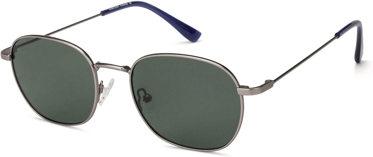 By Lenskart | Full Rim Round Sunglasses | Polarized And 100% Uv Protected | Men's & Women's | Large | VC S13132