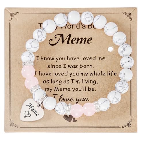 HUTIMY Meme Gift Grandma Women Birthday Best Mothers Day Funny Meme Bracelet