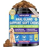 Anal Gland Soft Chews For Dogs - No Scoot For Dogs With Pumpkin, Inulin & Probiotics For Dog Digestive, Supports Anal Gland Health & Bowel Function Fiber Supplement For Dogs Chicken Flavor 200 Chews