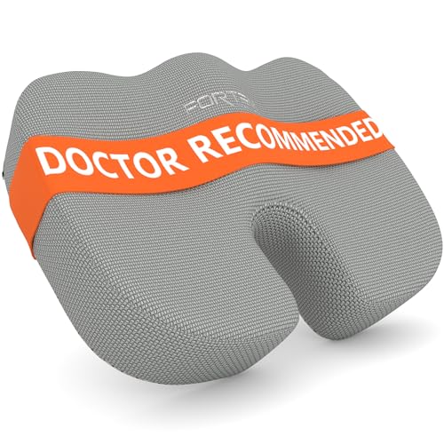 FORTEM Seat Cushion, Office Chair Cushion, Desk Chair Memory Foam, Sciatica Coccyx Tailbone Pain Relief, Pressure Relief, Sitting Pad, Gaming Sitting Pillow, Washable Cover, Non Slip