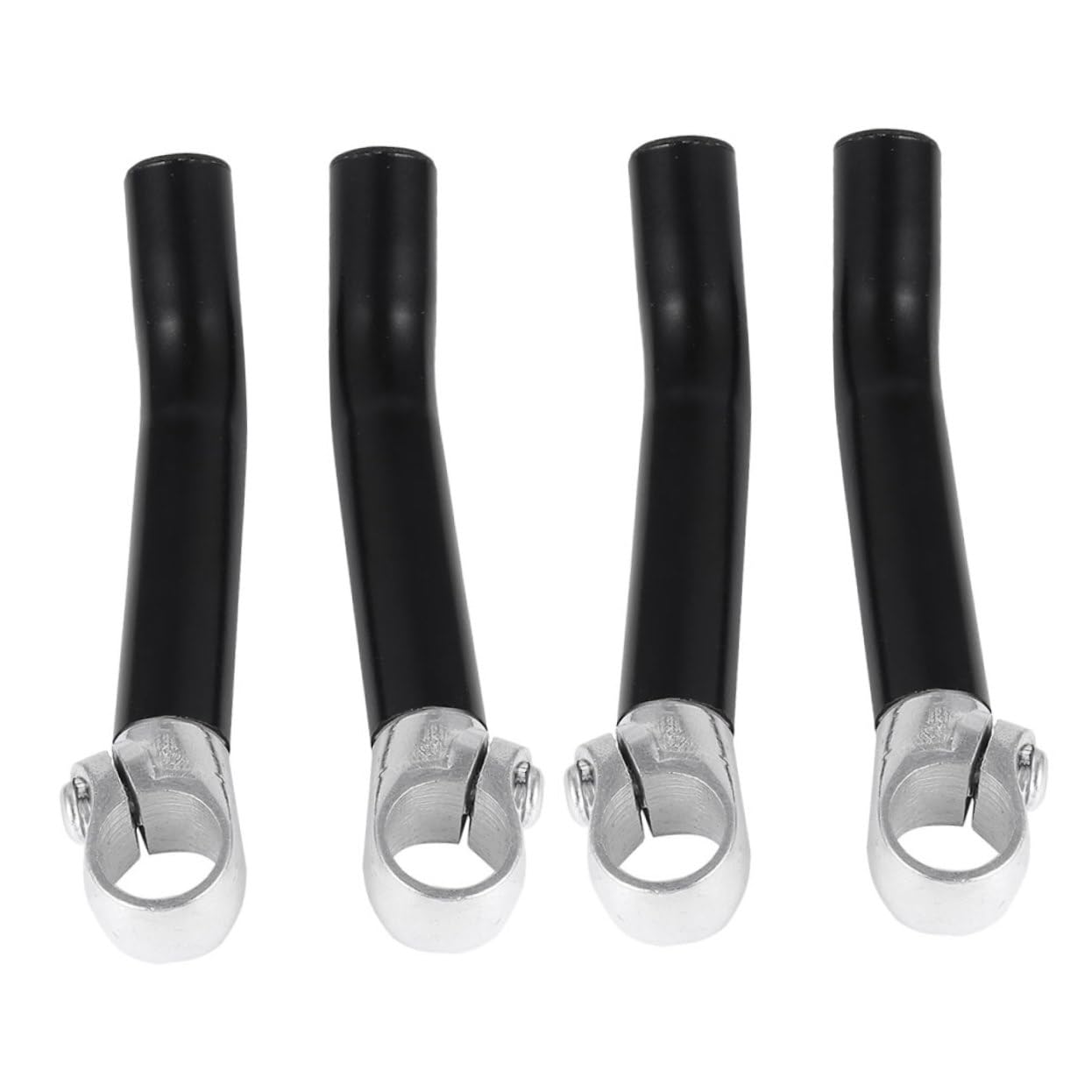 4 Pièces Extrémités de Guidon de Vélo Noir en Alliage D’Aluminium