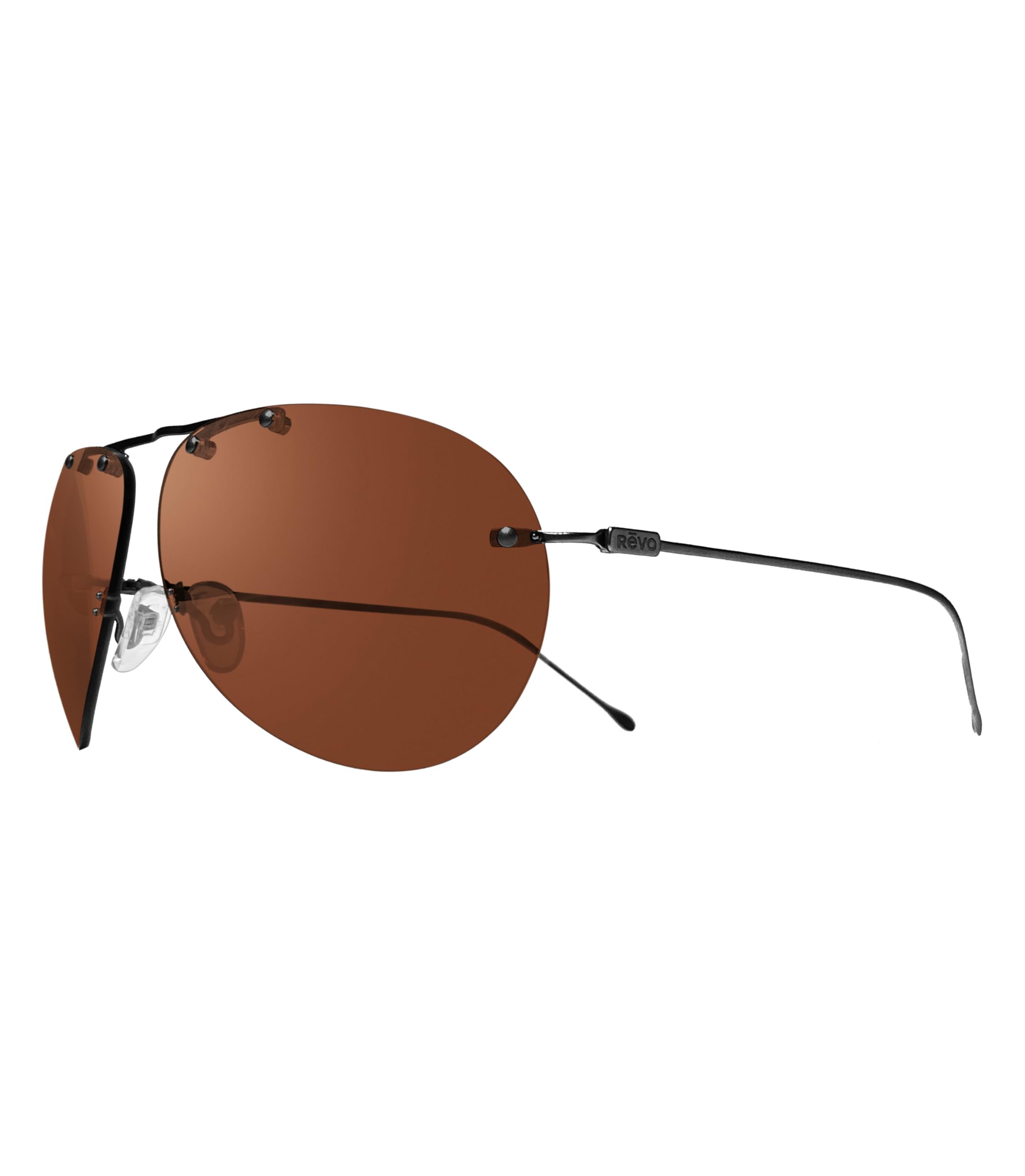 Revo Sunglasses Air 2 Polarized Lens with Rimless Titanium Aviator Frame