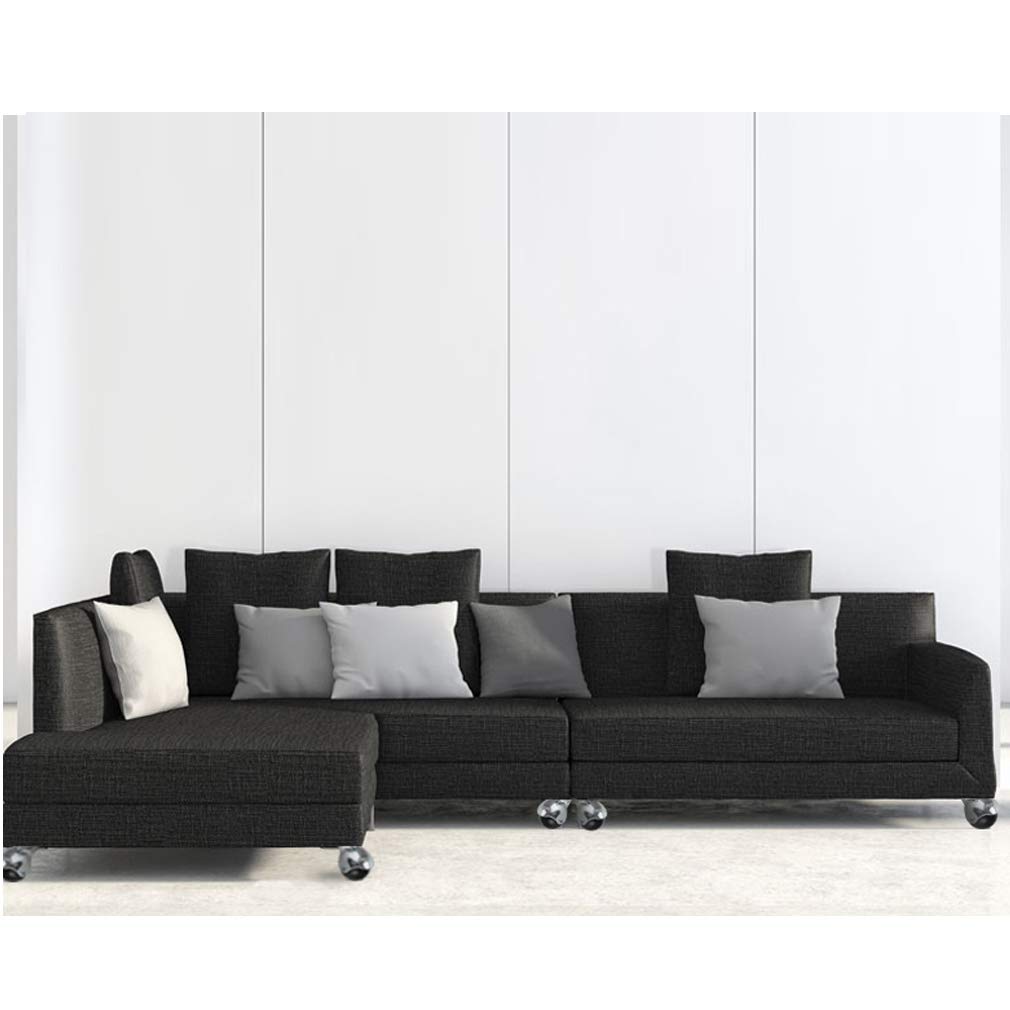 Ruote in gomma, ruote girevoli4 ruote girevoli a sfera girevoli, ruote con stelo for mobili in nylon, staffa zincata, silenziose, capacità 90 kg, con asta filettata, for divano, sedia da ufficio, tavo