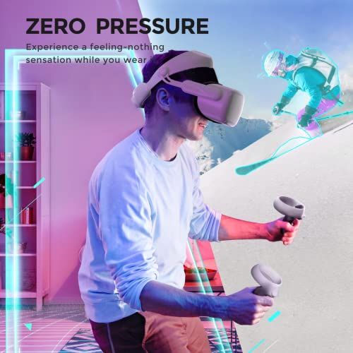 Xros Vr Upgraded Face Cushion Compatible With Quest 2 Accessories, Two Soft Facial Interface Foam Replacement, Air-Circulation Design Face Cover Foam Pad, Anti-Fogging #TOP5