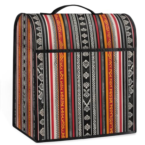 Coffee Maker Cover Aztec Ethnic Printing Kitchen Appliance Covers Small Appliance Covers Blender Cover Juicer Cover Dust Covers for Kitchen Appliances with Top Handle and Pockets,Washable,C247