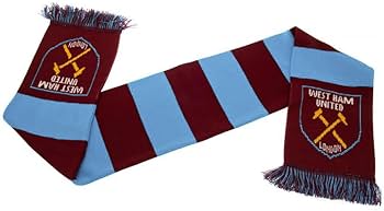 Amazon.co.jp: チームマフラー 公式ウエストハムユナイテッド紋章付き
