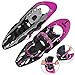 ALPIDEX Raquetas Nieve Ligero Adulto 38-45 Bolsa Transporte Bastones Opcional, Color:Pink con...