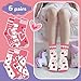 Queenshin Pink Love Girls Novelty Socks 5-7Y Cute Cartoon Funny Fashion Kids Toddler Crew Socks 6 Pairs Birthday Gift