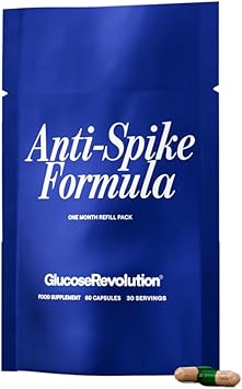 Anti-Spike Formula by the Glucose Goddess Refill Pouch 60 Capsules | Supports Healthy Blood Sugar Levels Already Within Normal Range, Vegan, Gluten-Free - 30 days Supply - By Jessie Inchauspe