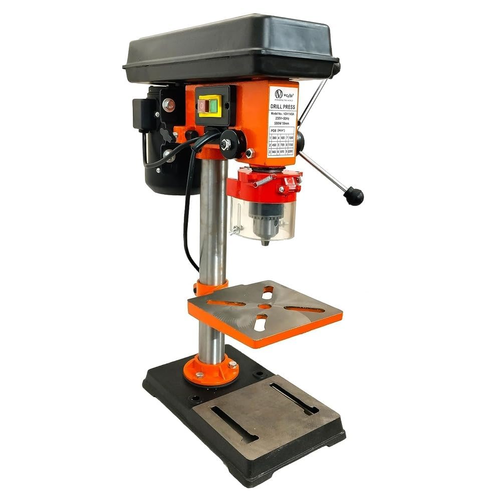 VOLTZ VZ 4116QA Drill 9 Level Speed Mini Bench Drill 16mm Chuck Machine 500w Motor 280-2350rpm Bench Top Mounted Press Machine-image-36