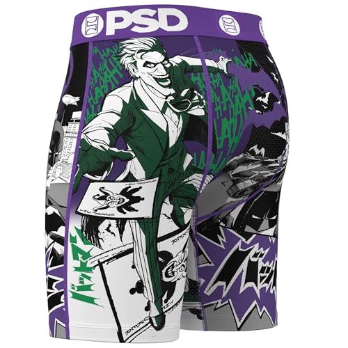 PSD Men's Boxer Briefs - Bat Joker Split, 7 Inch Inseam, Moisture-Wicking, 4-Way Stretch, Boxer Briefs for Men, Medium3