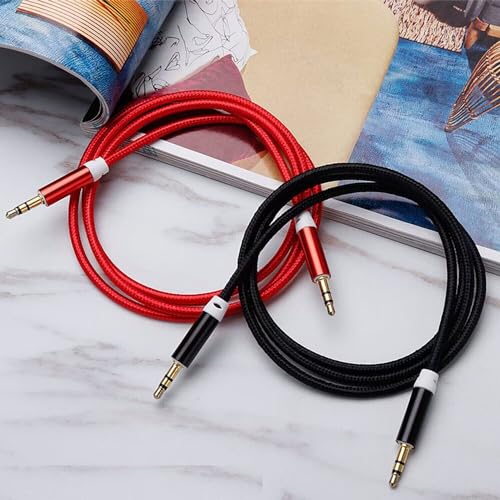 Cable de audio estéreo 3.5mm nylon trenzado, pack 3 miniatura 4
