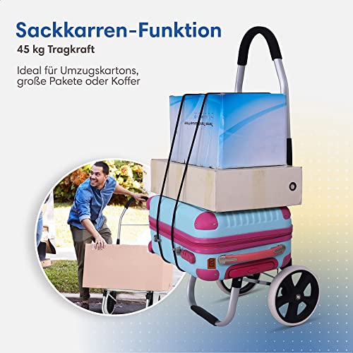 Safe Age® Einkaufstrolley mit Kühlfach und Sackkarren-Funktion - Einkaufswagen - Trolli - Klappbar