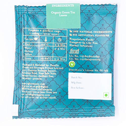 Image of TGL Co. Organic Green Tea (16 Tea Bags) | Refreshing Aroma | Supports Blood Circulation | Aids Digestion | Rich in Antioxidants | Immunity Booster (Pack of 2)