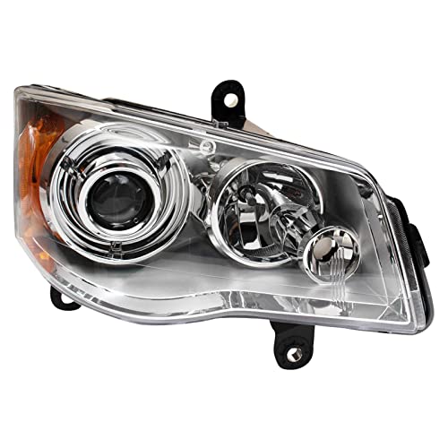 Image of TRQ Passenger Side Headlight Assembly HID Compatible with 2008-2016 Chrysler Town & Country With High-Intensity Discharge lights North American Bulit CH2519126