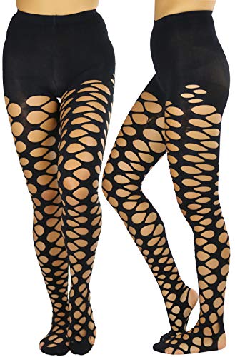 Image of ToBeInStyle Women's Large Mesh Fishnet Patterned Pantyhose Tights