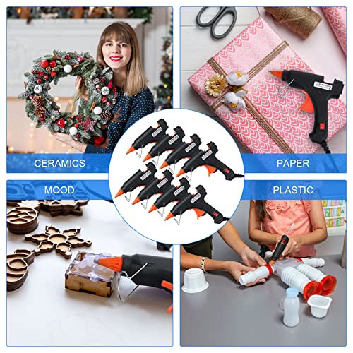 8 Pcs Mini Hot Glue Gun With 40 Glue Sticks Small Anti Drip Glue Gun Kit For Crafts Diy School Projects Home Quick Repairs, 20W, Black #TOP6