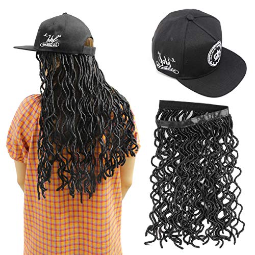 Faux Locs Hair Baseball Cap 