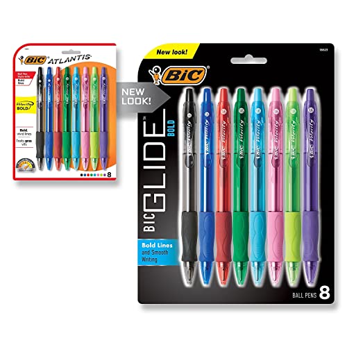 Image of BIC Velocity Bold Fashion Ink Ball Pen - Pack of 8