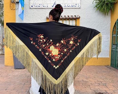 Mantón De Baile Flamenco La Señorita Blanco | Cuotas sin interés