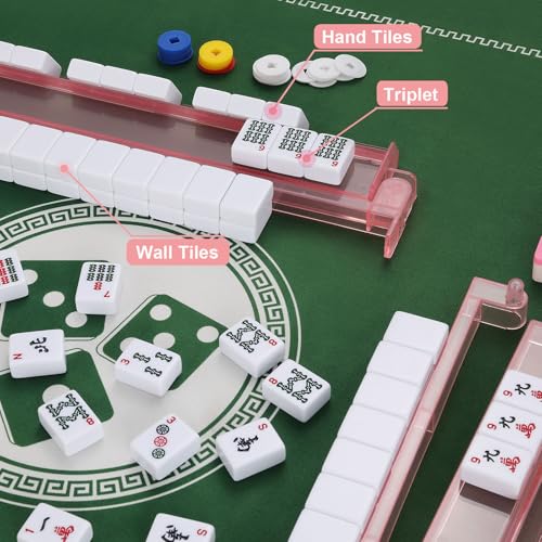 Mahjong Racks 4 piezas en acrílico transparente miniatura 7