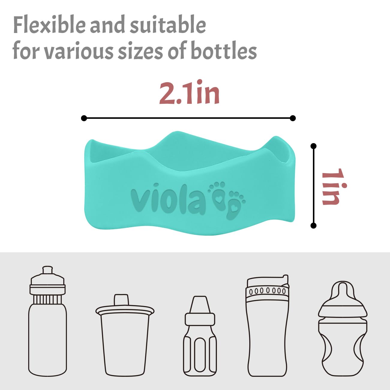 Baby Bottle Labels Personalized, Custom Silicone Water Bottle Name Bands for Daycare Reusable, Laser Engraving Bottle Name Tags, Waterproof Customized Kids Cups Grip Straps for School