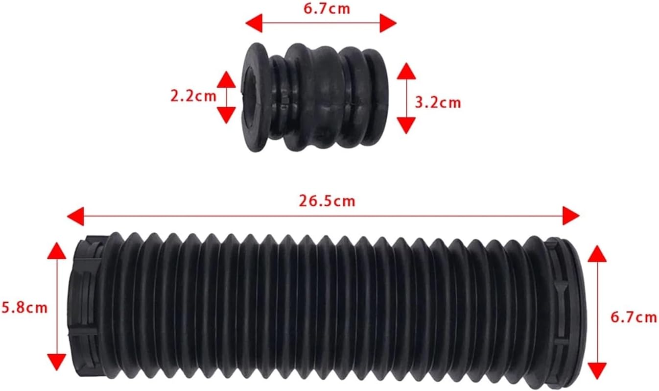 Car Front Shock Absorber Buffer Rubber Boot Set Dust Cover Spare, For T5 2012-2017 2.0T 2008-2013 3.2L Suspension Bump Stop