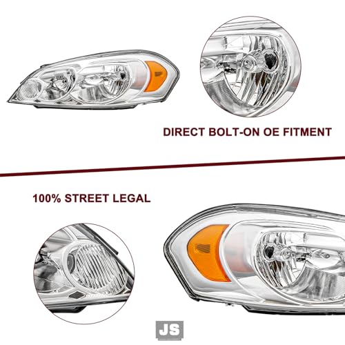 JSBOYAT 2006–2016 Chevy Impala Headlights | OEM Replacement Pair - Image 5