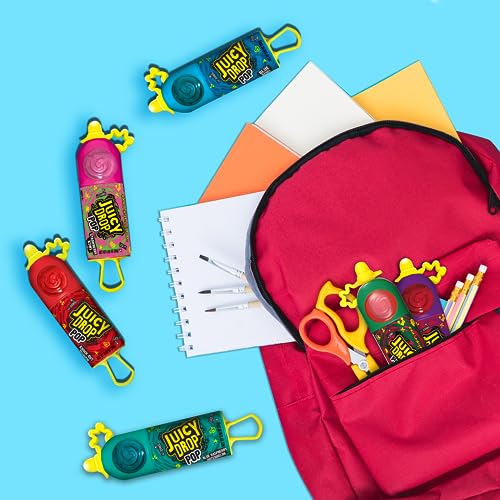 Juicy Drop Sweet & Sour Lollipop Variety Party Pack - 9 Count Sweet Lollipop Suckers & Sour Gel In Assorted Fruity Flavors - Fun Bulk Sour Candy For Party Favors, Back To School Treats & Care Package #TOP2