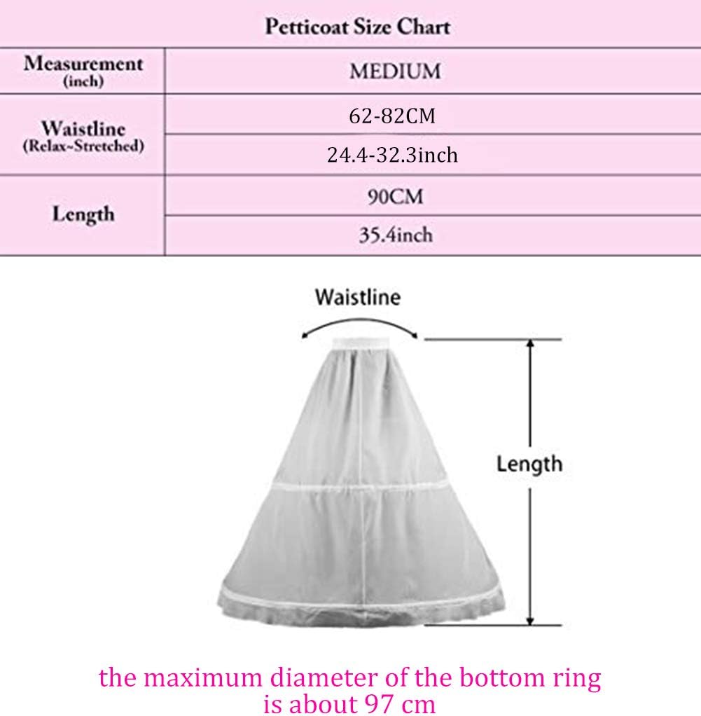 Women's 2 Hoops Bridal Crinoline White Petticoat Half Slip Underskirt Wedding Dress Bride Pannier Petticoat - Image 4