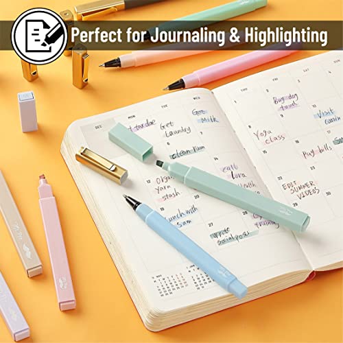 Mr. Pen- Aesthetic Highlighters and Pens No Bleed, 12 Pack, Pastel Color, Black Ink, No Bleed Highlighters for Bibles - Image 6