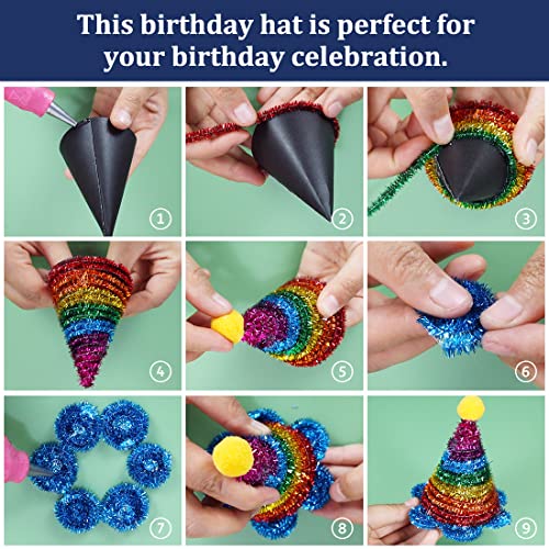 Image of Pipe Cleaners, Pipe Cleaners Craft, Arts and Crafts, Crafts, Craft Supplies, Art Supplies (1000 Glitter Pipe Cleaners)
