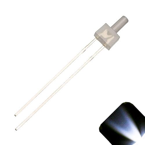 LED blanco claro frío difuso torre de 0.079 in, ultra brillante (paquete de 50)