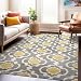 Moroccan Trellis Contemporary Gray/Yellow 5'3" x 7'3" Indoor Area Rug