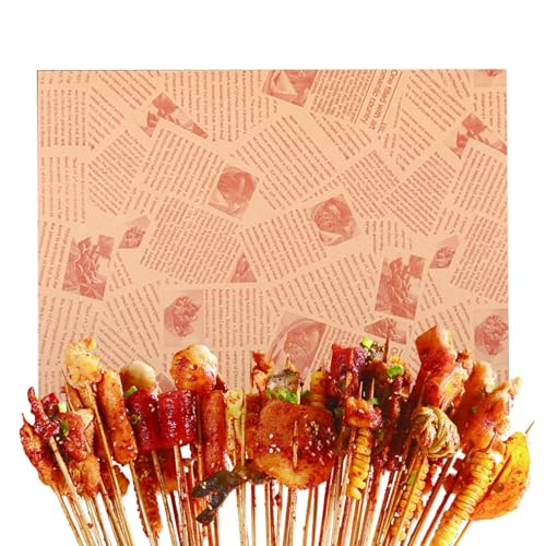 Envoltura gastronómica para colapsar - hojas de papel resistentes al de 100 paquetes, fundas de alimentos impermeables | Envoltura sándwich para cesta de almuerzo BBQ Picnicco di im