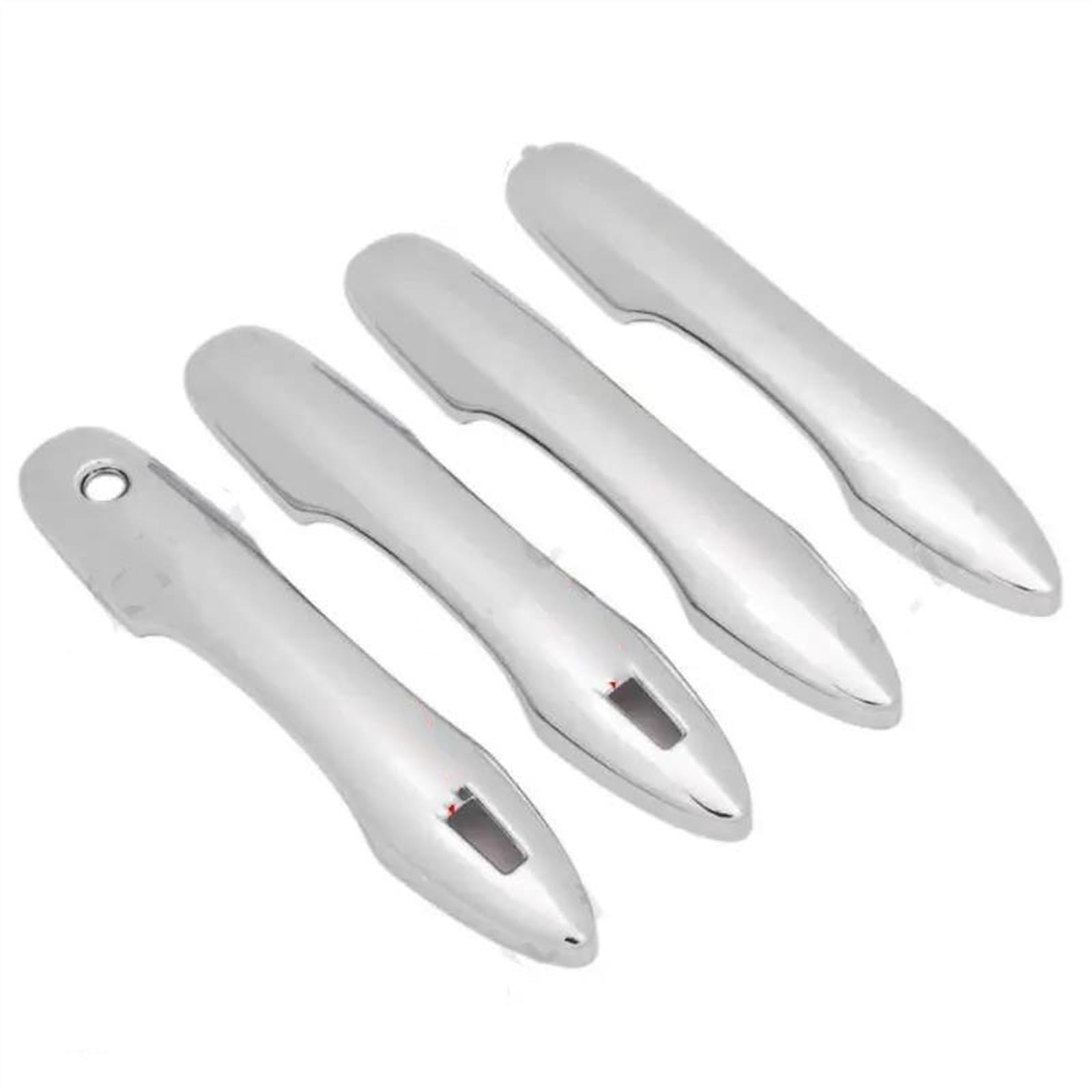 KJHOPY Carbon Fiber Chrome Car Door Handle Bowl Cover for Toyota for Corolla for Altis E210 19-23 Sticker Exterior Door Handle(Chrome 2)