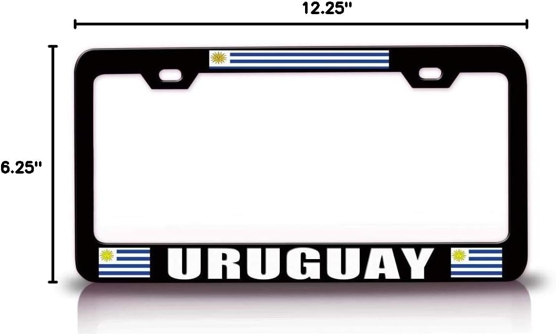 Uruguay Flag Metal Car SUV Truck License Plate Frame Bl x80