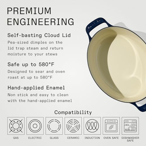 Made-In-Cookware-Oval-Dutch-Oven-75-Quart-Blue-Enameled-Cast-Iron-Exceptional-Heat-Retention-Durability-Professional-Cookware-Crafted-In-France-Induction-Compatible