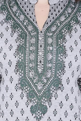 Image of Rosary Women's Winter Woolen Kurti Jacquard Straight Fit Ethnic Wear with 2 Side Pockets