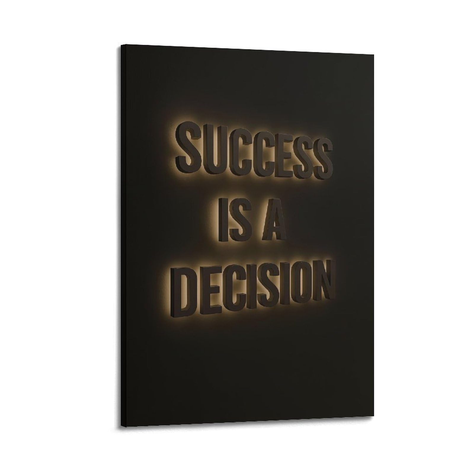 OKAHYS Motivation Poster Success Is A Decision Decorative Painting Canvas Wall Artworks Picture 24x36inch(60x90cm)