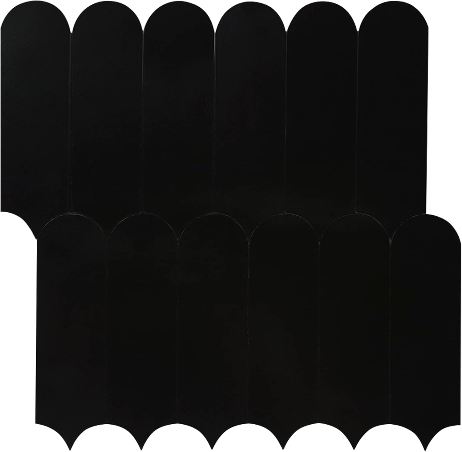 Miscasa 6Sheet Black Peel and Stick Backsplash Tile, Self Adhesive