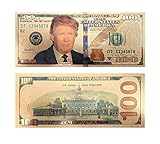 Authentic President Donald Trump Gold Plated Novelty Dollar Bill $100 Presidential Collectible Bank Note by Lane Co
