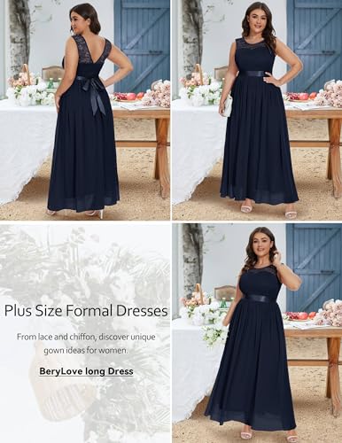 Berylove Damen Abendkleid Elegantes Lang Cocktailkleid