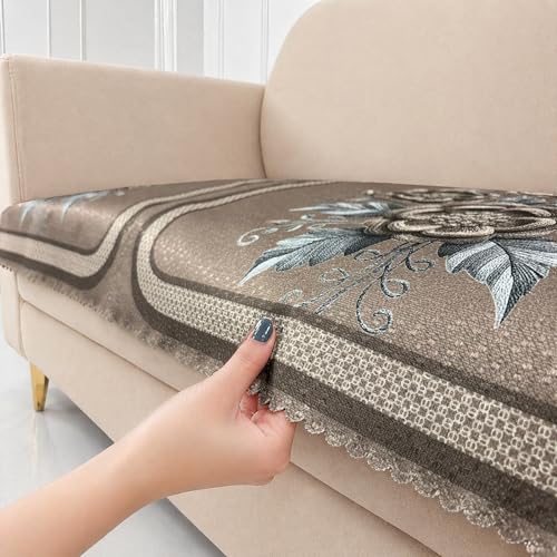 Image of Homerz Premium Waterproof Jasmine Joe Sofa Seat Cover - Floral Printed Sofa Protector | Non-Slip, Washable & Durable Sofa Protector (Mouse, 2 Seater)