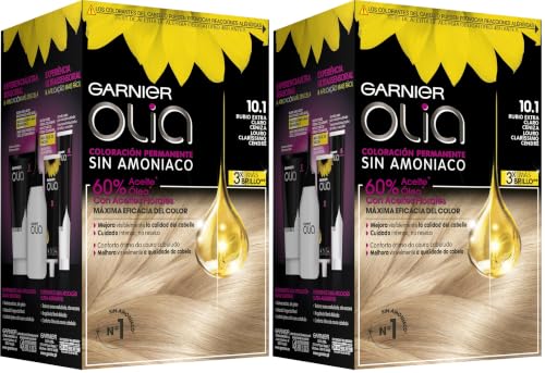 Garnier Olia Coloración Permanente 10.1- Rubio Extra Claro Tinte, 1 Unidad (Paquete de 2)
